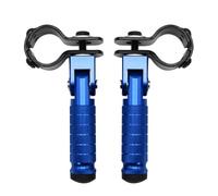 Reposapedales Juego De 2 Pedales De Reposapiés Traseros Plegables M8 Para Pasajero - Estriberas De Aluminio CNC(Blue)
