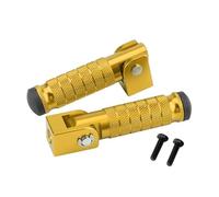 Reposapiés Accesorios Reposapiés Trasero Motocicleta Tornillo M8 Pedal Aleación Aluminio Estriberas Plegables Para Vehículo Todoterreno Bicicleta Universal FIXCOR(Oro)