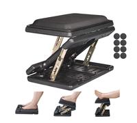 Reposapiés ajustable ancho con cojín de espuma extraíble para oficina, coche, casa, taburete de 4 ángulos de altura para mejorar la postura de la espalda y las caderas