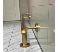 Reposapiés Ajustable de Acero Inoxidable para Isla de Cocina, Poste bajo encimera de 1,2 m, Acabado Dorado Duradero, hogar y restaurantes, se extiende de 0,9 a 3 m para una