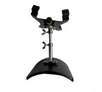 Reposapiés ajustable para guitarra, de metal, plegable, para guitarra acústica clásica, bajo, práctica, actuación, color negro