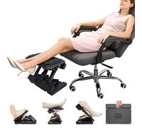 Reposapiés ajustable, rodillo de superficie de masaje, reposapiés debajo del escritorio en el trabajo, reposapiés con ajuste ergonómico, almohadilla suave extraíble, la parte inferior se puede llenar