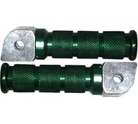 Reposapiés anodizado para motocicleta, color verde, ajuste universal.