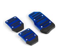 Reposapiés Antideslizante 3 Unids/set Universal Antideslizante Transmisión Manual Cubierta De Pedal De Coche Kit Pedali Rojo/azul/coche Plateado(Blue)