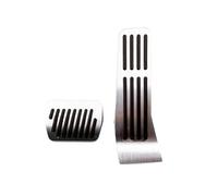 Reposapiés Antideslizante Para Mazda 3 BP Axela CX-30 CX-50 CX-60 CX-90 MX30 2019-2025 Pedales De Freno De Acelerador De Coche De Aluminio Cubierta De Pedal De Apoyo(AT 2pcs Silver)