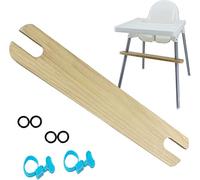 Reposapiés Antideslizante para Trona, Reposapiés Ajustable de Madera Natural con Anillos de Goma, Compatible con la Trona Antilop de IKEA