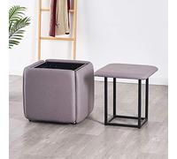 Reposapiés apilable otomano con ruedas, combo de reposapiés y silla de sofá, taburete creativo para espacios de vida versátiles