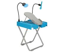 Reposapies, Apoya Pies, Reposapiés de Pedicura Antideslizante, Soporte de Pie de Pedicura Profesional Ajustable Plegable con Lupa LED Ventilador de Secado para Salón de Uñas Hogar