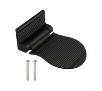Reposapiés auxiliar plegable para baño hecho de aluminio espacial con antideslizante para una base segura y resistencia a la oxidación (negro)