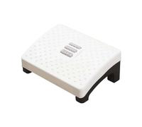 Reposapiés Bajo El Escritorio, Reposapiés Ergonómico, Reposapiernas con Textura de Masaje y Rodillo, Mejora la Postura, Alivia El Dolor, para El Hogar, la Oficina ( Color : Black+White , Size : 40*26.