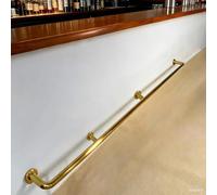 Reposapies Barra De Reposapiés De Montaje En Pared De Acero Inoxidable, Riel De Reposapiés Bajo Mostrador Con Soportes Para Uso Comercial, Carga De 150KG(Gold,L 3ft/91cm)