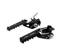 Reposapiés Carretera Conductor Delantero Motocicleta, Abrazaderas Estribo Plegables D e 22-25mm Para CRF1000L Para Africa Twin(Negro)