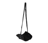 Reposapiés colgante, portátil, ajustable, compacto, de poliéster, para avión, multifuncional, práctico, plegable, hamaca para colgar en la oficina, accesorios de viaje (negro)
