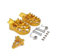 Reposapiés Colorido CNC Universal De Aluminio para Motocicleta, Clavijas para CRF XR 50 70 110 para M2R Reposapiés Delanteros(Set Gold)