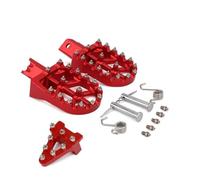 Reposapiés Colorido CNC Universal De Aluminio para Motocicleta, Clavijas para CRF XR 50 70 110 para M2R Motocicleta Reposapiés(Set Red)