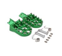 Reposapiés Colorido CNC Universal De Aluminio para Motocicleta, Clavijas para CRF XR 50 70 110 para M2R Reposapiés Delanteros(Verde)
