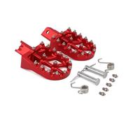 Reposapiés Colorido CNC Universal De Aluminio para Motocicleta, Clavijas para CRF XR 50 70 110 para M2R Reposapiés Delanteros(Rojo)