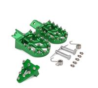 Reposapiés Colorido CNC Universal De Aluminio para Motocicleta, Clavijas para CRF XR 50 70 110 para M2R Motocicleta Reposapiés(Set Green)