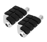 Reposapiés cromado, Yctze par de pedales reposapiés Lion Paw Rubber Motorcycle Softail Dyna reposapiés personalizados reposapiés reposapiés platos de motocicleta