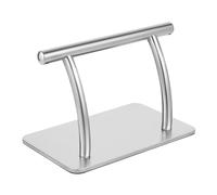 Reposapiés de acero inoxidable profesional, 30 x 19 cm genérico kit reposapiés para bar comercial y repositorio de pies de peluquería de salón Spa,masaje de uñas superficie pulida (plata)