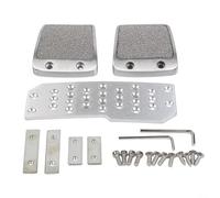 Reposapiés de aleación de aluminio, juego de pedal de transmisión manual con cubierta de pedal de freno antideslizante, pedales de acelerador de embrague para piezas de estilo Mugen, almohadillas