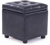 Reposapiés de almacenamiento impermeable con compartimento oculto, perfecto para sala de estar y dormitorio, solución de piel elegante y funcional