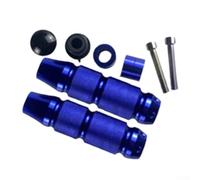 Reposapiés de aluminio para motocicleta, 32 mm, antideslizantes, de aluminio, color negro, robusto, duradero, para viajes largos, cómodos, estables, universales, delanteros, traseros (azul)