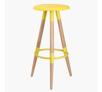 Reposapiés de anillo de hierro simple Soporte de madera maciza 6 colores a elegir Alto 78,5 cm Juego