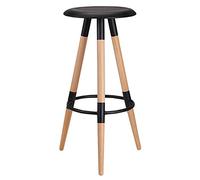 Reposapiés de anillo de hierro simple Soporte de madera maciza 6 colores a elegir Alto 78,5 cm Juego