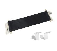 Reposapiés De Avión Correa de hamaca for pies portátil, 2 ganchos, reposapiés poliéster for escritorio, colgador for, columpio for, for oficina y hogar(Black)