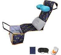 Reposapiés De Avión Portátil Con Almohada Inflable En Forma De U, Almohada Lumbar, Cojín Para Pies, Cama De Viaje, Extensor De Asiento De Reposapiés De Avión Para Niños,C