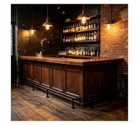 reposapiés de bar Barandilla a medida Reposapiés para barra, No requiere soldadura Barandilla de apoyo para los pies, Para mesas altas de bar(Black,11 1/2 ft (351cm))