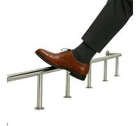 Reposapiés de bar Barandilla De Pie Tubo Negro Plateado Dorado Para Bar, Mostrador Soportes Riel De Estudio De Isla De Cocina, Riel De Taburete Pulido(Silver,3ft/91cm)