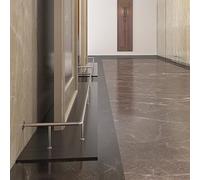 reposapiés de bar Barra de apoyo personalizable para los pies, soporte de suelo para barras con reposapiés y accesorios de montaje, para mesas altas o islas de cocina(Silver,335cm/132in)