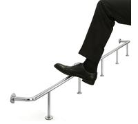Reposapiés de bar Paquete De Pies Con Riel Lateral Elevado: Barra Redonda, Salones Oficina Restaurante, Barandilla De Tubo Con Reposapiés Debajo Del Mostrador(Silver,8ft/244cm)