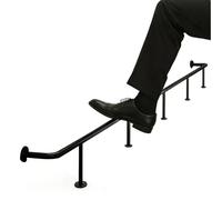Reposapiés de bar Paquete De Pies Con Riel Lateral Elevado: Barra Redonda, Salones Oficina Restaurante, Barandilla De Tubo Con Reposapiés Debajo Del Mostrador(Black,8ft/244cm)