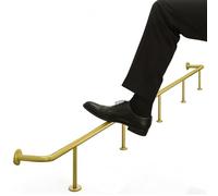 Reposapiés de bar Paquete De Pies Con Riel Lateral Elevado: Barra Redonda, Salones Oficina Restaurante, Barandilla De Tubo Con Reposapiés Debajo Del Mostrador(Gold,8ft/244cm)