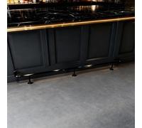 reposapiés de bar Reposapiés a medida para barra, Anticorrosión Barandilla para debajo de la barra para pub/restaurante, No requiere soldadura De pie(Black,52inch/131cm)