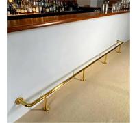 reposapiés de bar Reposapiés independiente Barandilla para apoyo de pies, Reposapié a medida Para mesa de bar, cocina o sala de juegos, Soportes de acero inoxidable(Gold,41in/104cm)