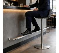 Reposapiés de bar Riel Para Pies De Mesa De Pub Debajo Del Mostrador, Barra Impermeable Para Pies, Barandilla Para Tubos, Decoración Del Hogar(Silver,7ft/213cm)