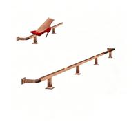 Reposapiés de barra de tubo cuadrado - Soporte montado en el suelo con kit de incrustación - Perfecto para pubs, bares y tabernas (diseño de rosas)