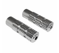 Reposapiés de ciclomotor Replay para piloto redondo, moleteado, de aluminio cro