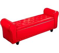 Reposapiés de cuero con almacenamiento, taburete multiusos para cambiar zapatos para sala de estar, dormitorio y centro comercial, taburete de descanso ideal para sofá y cama, 100 x 40 x 40 cm