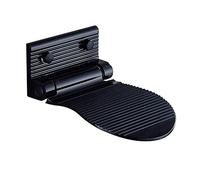 Reposapiés de ducha, aleación de aluminio resistente, antideslizante, plegable, agarre seguro, reposapiés de ducha, afeitado, baño, ducha, escalón para mujeres y hombres, equipo de ducha (negro)