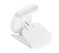 Reposapiés de ducha y estante, soporte de pie con ventosa, taburete de ducha reutilizable, pedal de ducha antideslizante con estantes para baño de hotel