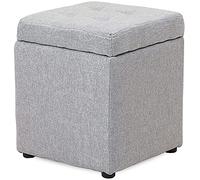 Reposapiés de espuma viscoelástica con tapa abatible, ideal para dormitorio, sale, ideal para dormitorio, sala de estar, pasillo y decoración elegante del hogar (gris, 30,5 x 30,5 x 35,5 cm)