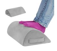 Reposapiés de espuma viscoelástica - Reposapiés ergonómico con asa | Reposapiés portátil que ahorra espacio para la oficina, el hogar y los viajes - Cómodo reposapiés para una mejor postura y ents