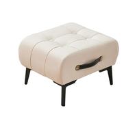 Reposapiés de gamuza para sala de estar, hogar, vestidor, color blanco, reposapiés, silla auxiliar para sofá y mesita de noche
