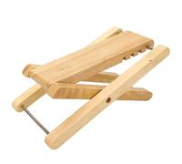 Reposapiés de Guitarra, 4 Posiciones de Altura Ajustable Plegable Portátil de bambú Guitarra Reposapiés para la Práctica de Rendimiento, Guitarrista Mejor Compañero