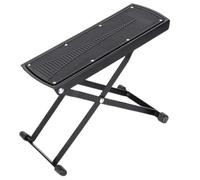 Reposapiés de guitarra clásica, pedal de guitarra ajustable portátil, ajuste de altura de bloques múltiples con diseño plegable, construcción de metal estable para una experiencia